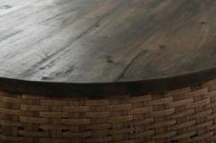 Okrúhly stôl z polyratanu FOX, Ø 67 cm, hnedý
